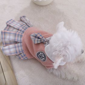 Sweet Bowknot Dog Sweater Dress; Winter Warm Pet Clothes; Costume For Small Medium Large Dog & Cat