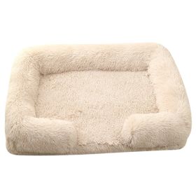 Plush Round Pet Bed Dog Bed Winter (Option: M27 Light Brown-M Without Inner Sleeve)