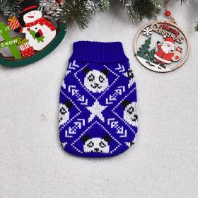 Dog Cat Sweater Pet Clothes Clothing (Option: Sapphire Blue Panda-20)