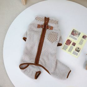 Fashion Pet Clothing Dog Clothes (Option: Apricot-L)